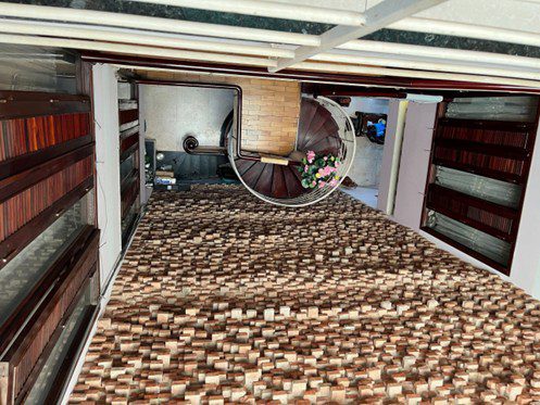 Townhouse lightwell area before installing pitless home elevator